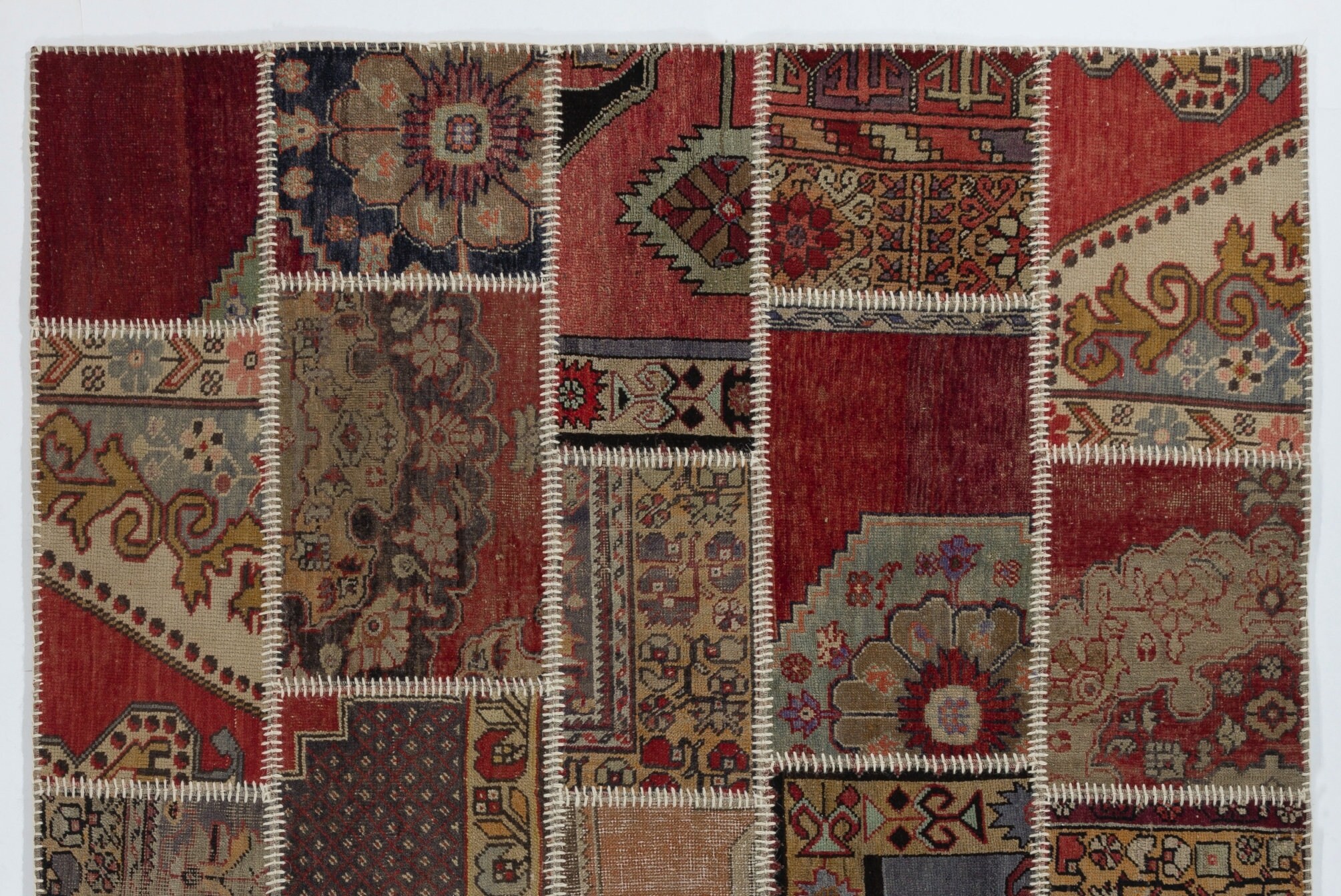 52.5×185.5 Patchwork ViNTAGE TURKiSH RUG Patchwork Rugs | Shop Premium Handmade Rugs - Kuden Rugs