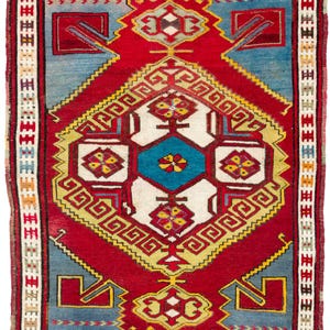 4.2x5.8 Ft Antique Anatolian Karapinar Rug, Ca 1900. BA182