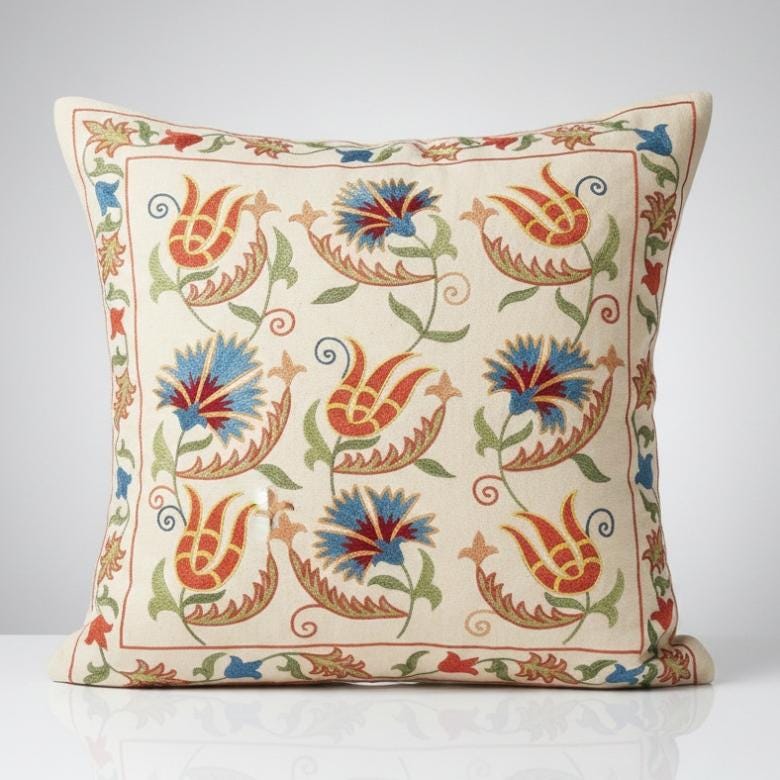 Encasa XO Fodera per cuscino decorativo 20x20 (50x50 cm) - T1 Senza tempo - stampato digitale floreale, grande federa quadrata per sedia, sedile, letto, ufficio e casa (set di 2