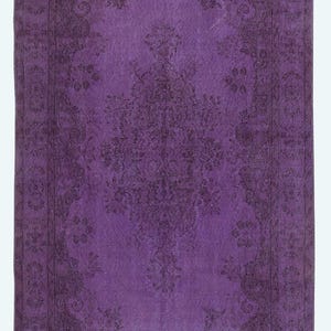 5x9.8 Ft Contemporary Area Rug in Purple Color, Hand-Knotted in Turkey. BTEK1973