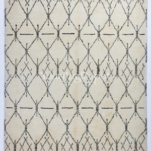 Contemporary Moroccan Berber Tulu Rug in Beige and Cream Colors. 100% Natural Un-Dyed Wool. Custom Options Available. BTD4