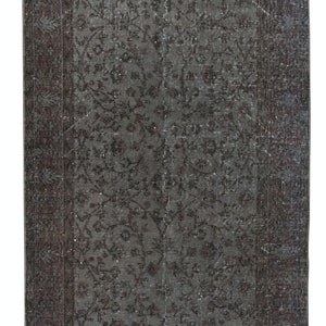 Dark Gray Accent Rug, Hand-Made in Turkey, Great for Contemporary Interiors. 3.7x6.8 Ft, BTEK1431