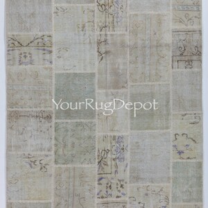 Handmade Patchwork Rug Made from Vintage Turkish Village Carpets, Custom Options Available. BD102