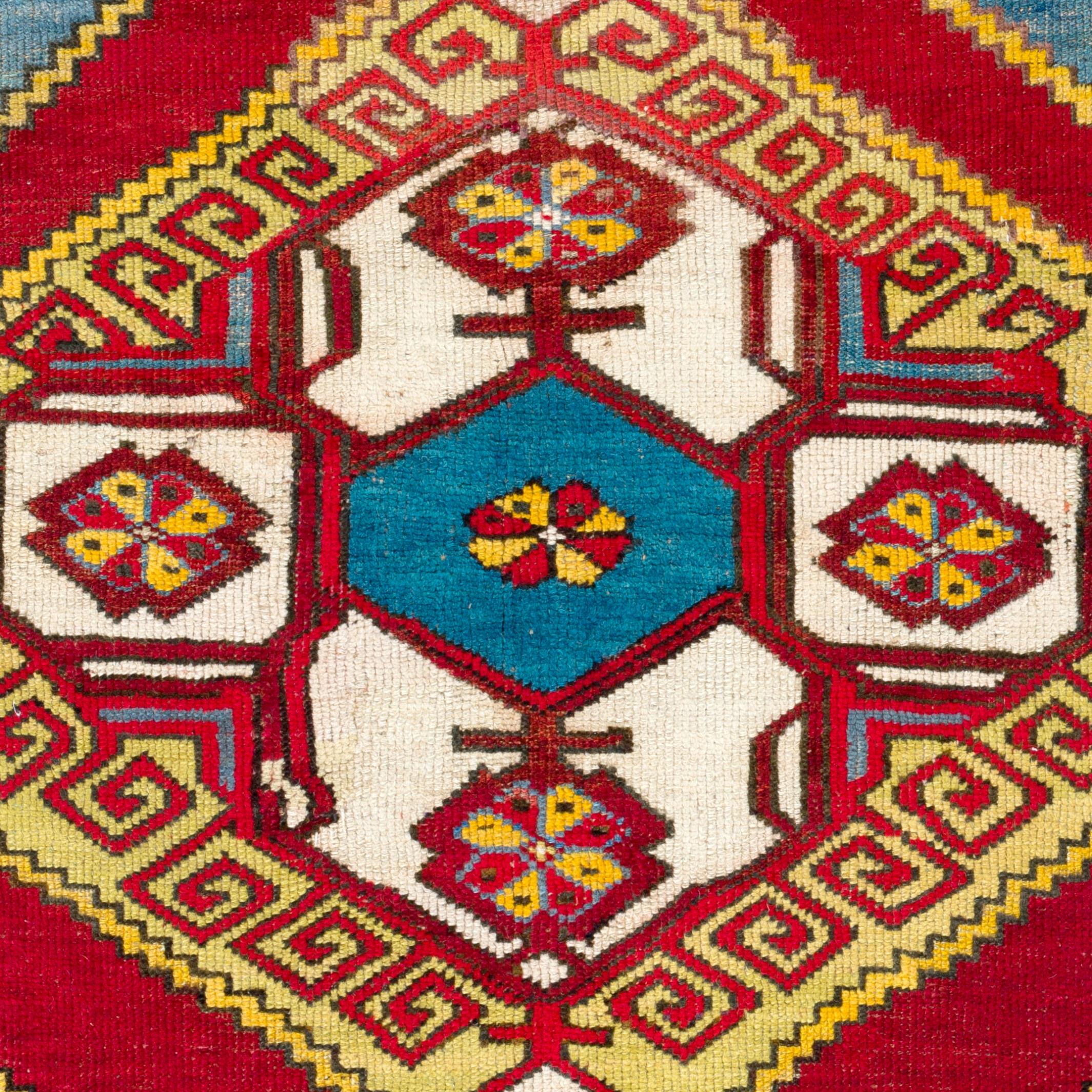 4.2 x 5.8フィートのアンティークアナトリアカラピナールラグ、1900