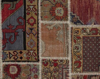 52.5×185.5 Patchwork ViNTAGE TURKiSH RUG Patchwork Rugs | Shop Premium Handmade Rugs - Kuden Rugs