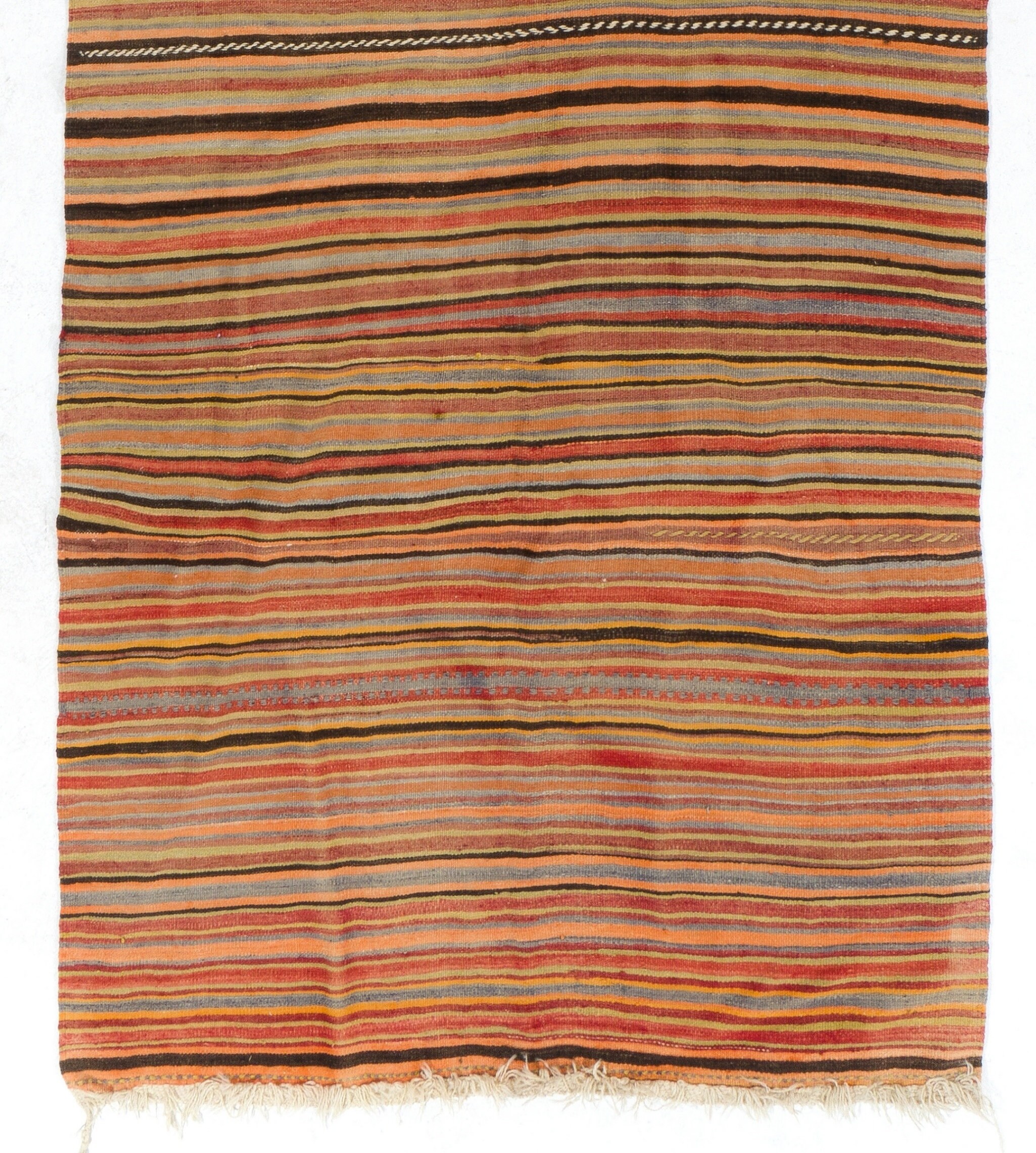 トルコ製 手織りキリム オールドキリム/トルコ・シワス/ジジム織り163×104cm - 手織り