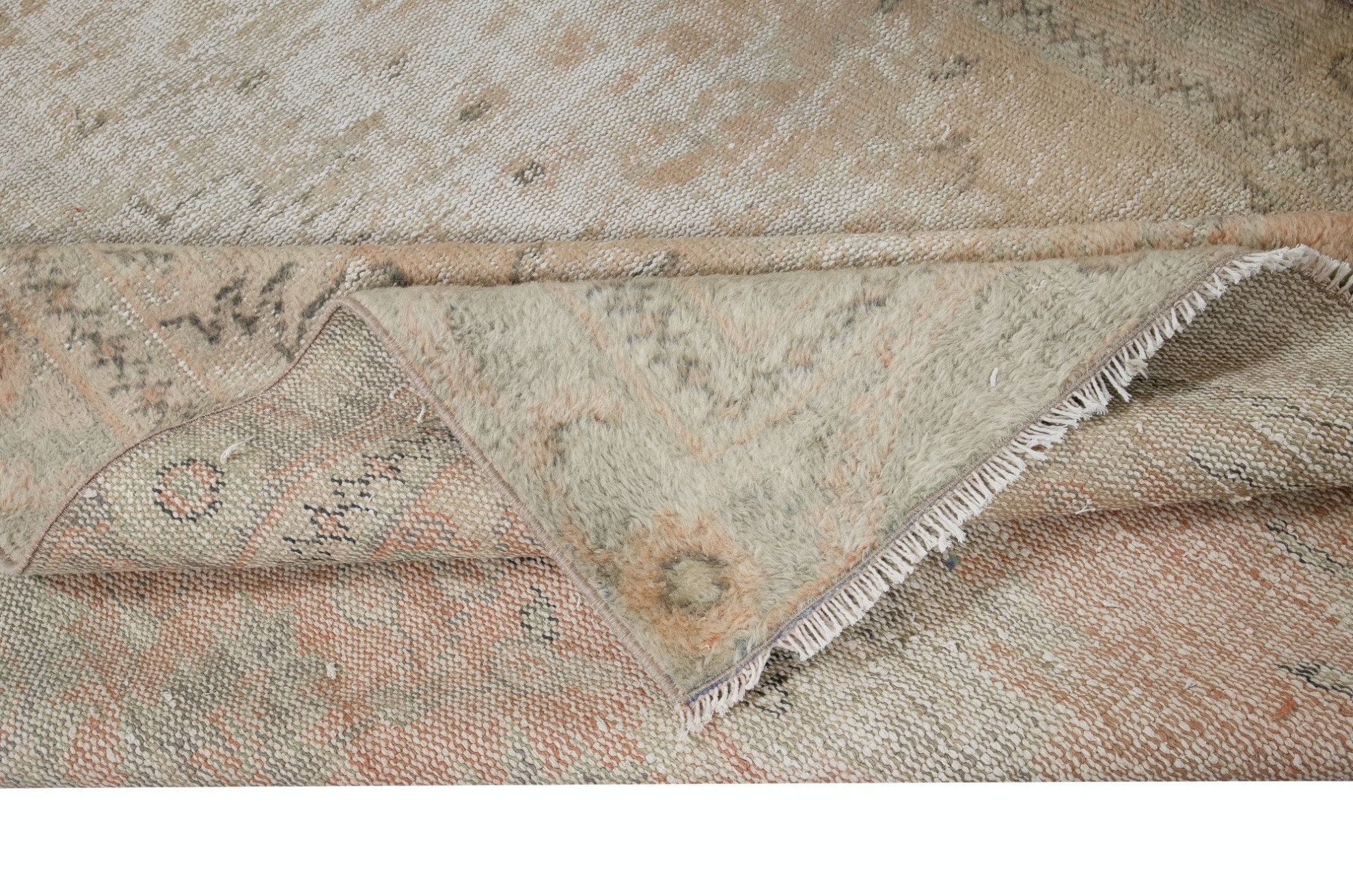 Buy 5.7x10 Ft Distressed Sun Faded Turkish Oushak Handmade Rug