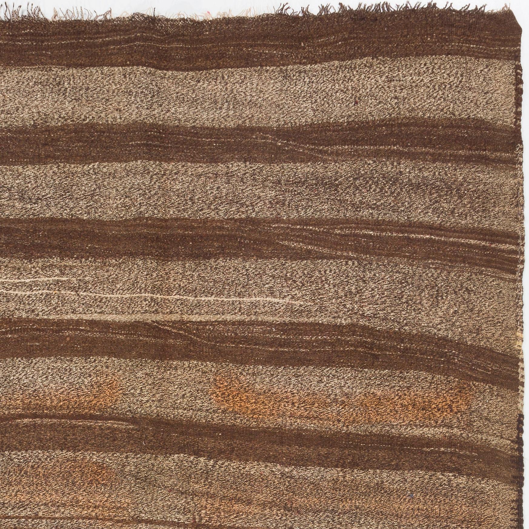 5.7 x 7.6 フィートのストライプ柄の手織りヴィンテージ トルコ