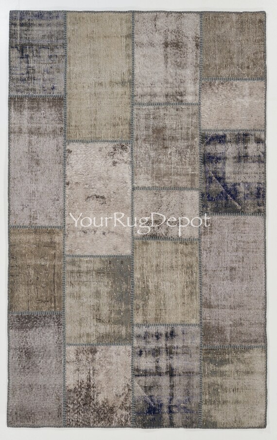 52.5×185.5 Patchwork ViNTAGE TURKiSH RUG Turkish Vintage Worn Patchwork Area Rug,kitchen Rug,hall Rug