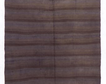 5x8 Ft Vintage Hand-woven Striped Turkish Kilim "Flat-weave". 100% Wool. BC988