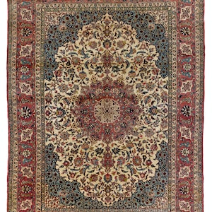 8.6x11.7 Ft Antique Oriental Rug, Fine Traditional Wool Carpet. B2458