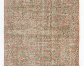 Mid-Century Oushak Accent Rug, Hand-Knotted in Turkey. 3.2x6.3 Ft, BC703.