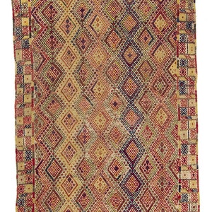 Anatolian &quot;Jijim&quot; Runner, Vintage Handmade Carpet. 4.2x12.4 Ft, BDKE37