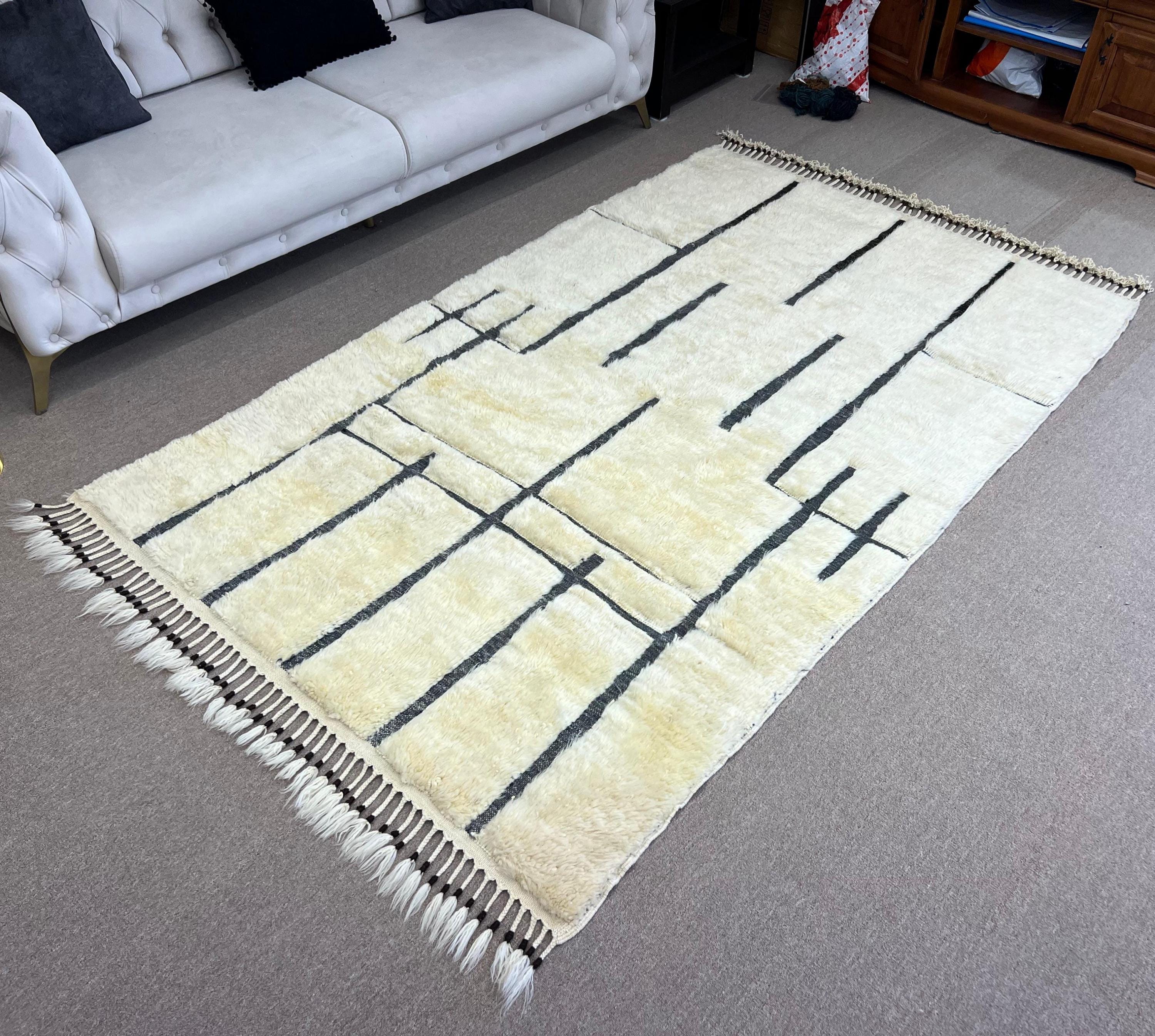 161x104モロッコ絨毯ナチュラルウール手織り絨毯ユニークラグ 161x104モロッコ絨毯ナチュラルウール手織り絨毯ユニークラグ