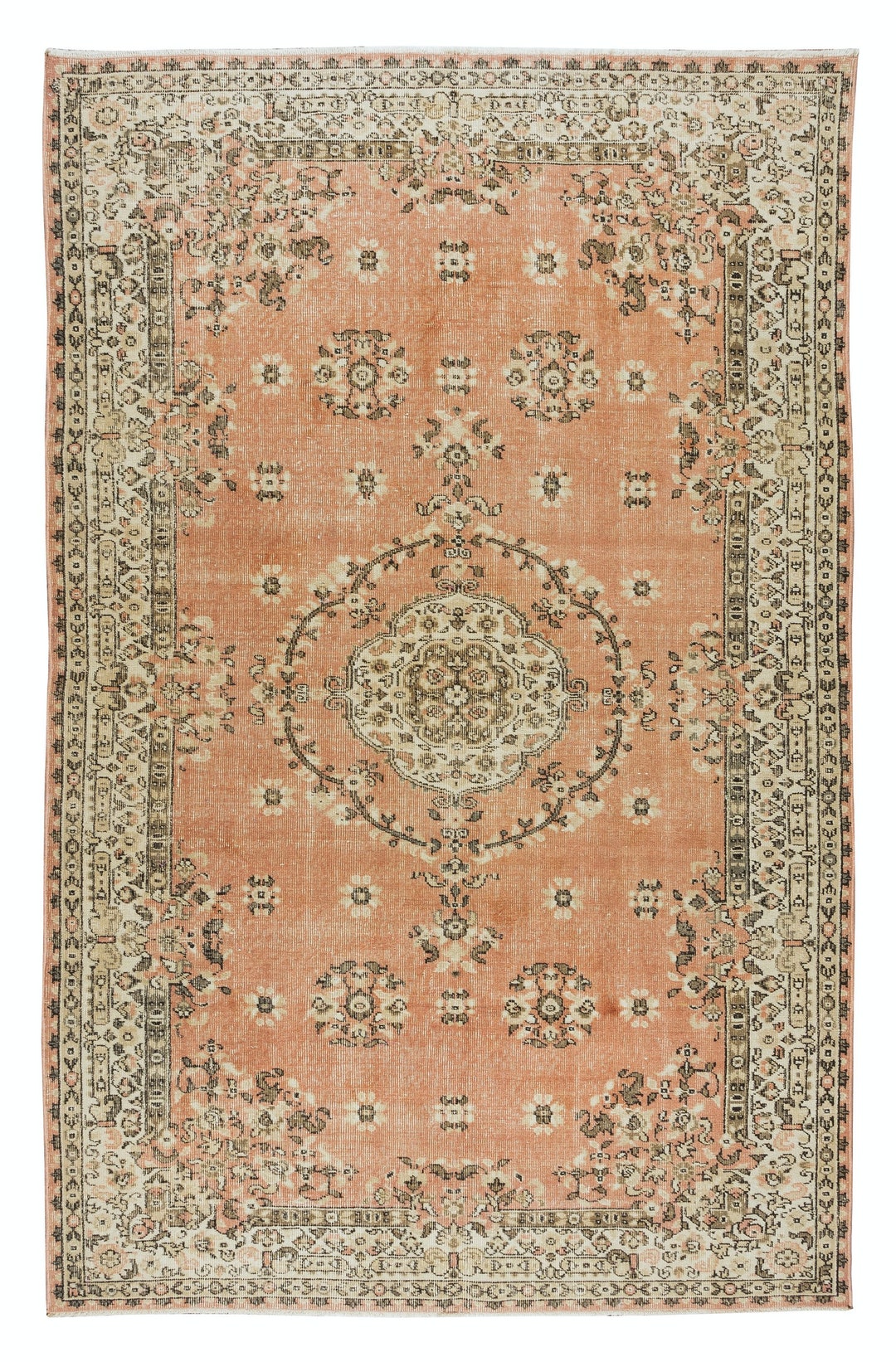 底値SALE▶︎ヴィンテージトルコラグ手織り美品61x115cm程メダリオン美品 底値SALE▶︎ヴィンテージトルコラグ手織り美品61x115cm程メダリオン美