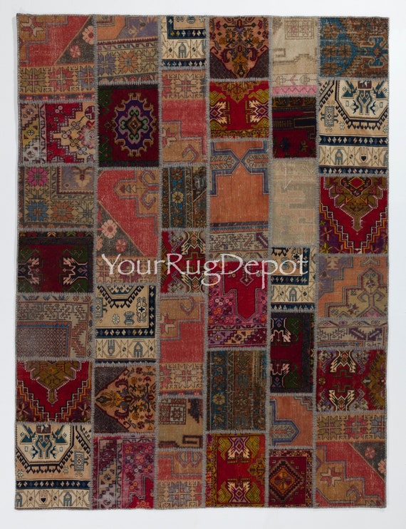 52.5×185.5 Patchwork ViNTAGE TURKiSH RUG Georgette - Vintage Patchwork Rug | Rugser ® Vintage Turkish