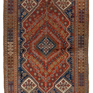 4.6x6.6 Ft Antique Oriental Rug. Ca 1880. BA81