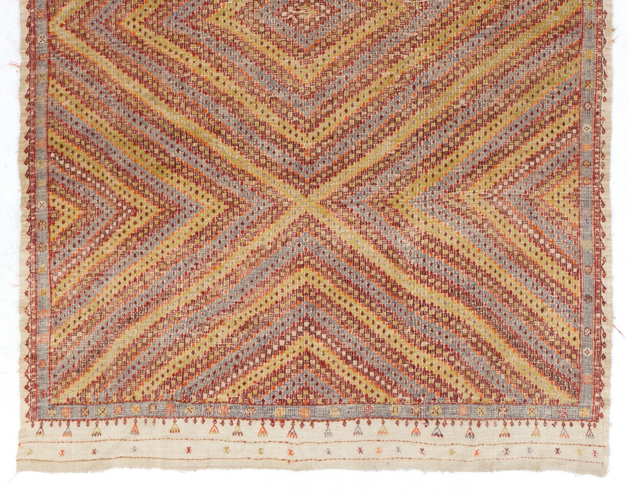 7x11.3 Ft Handmade Jijim Kilim. Vintage Turkish Rug. BC955 - Etsy