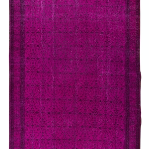8x12 Ft Handmade Indoor Outdoor Large Rug in Pink Tones, Ideal for Modern Interiors, Hand Knotted in Turkey. BTEK1481