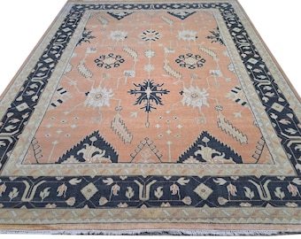 9x12 Ft New Hand-knotted Oushak Style Rug | 100% Wool Handmade Carpet | Custom Options Available | BAB030