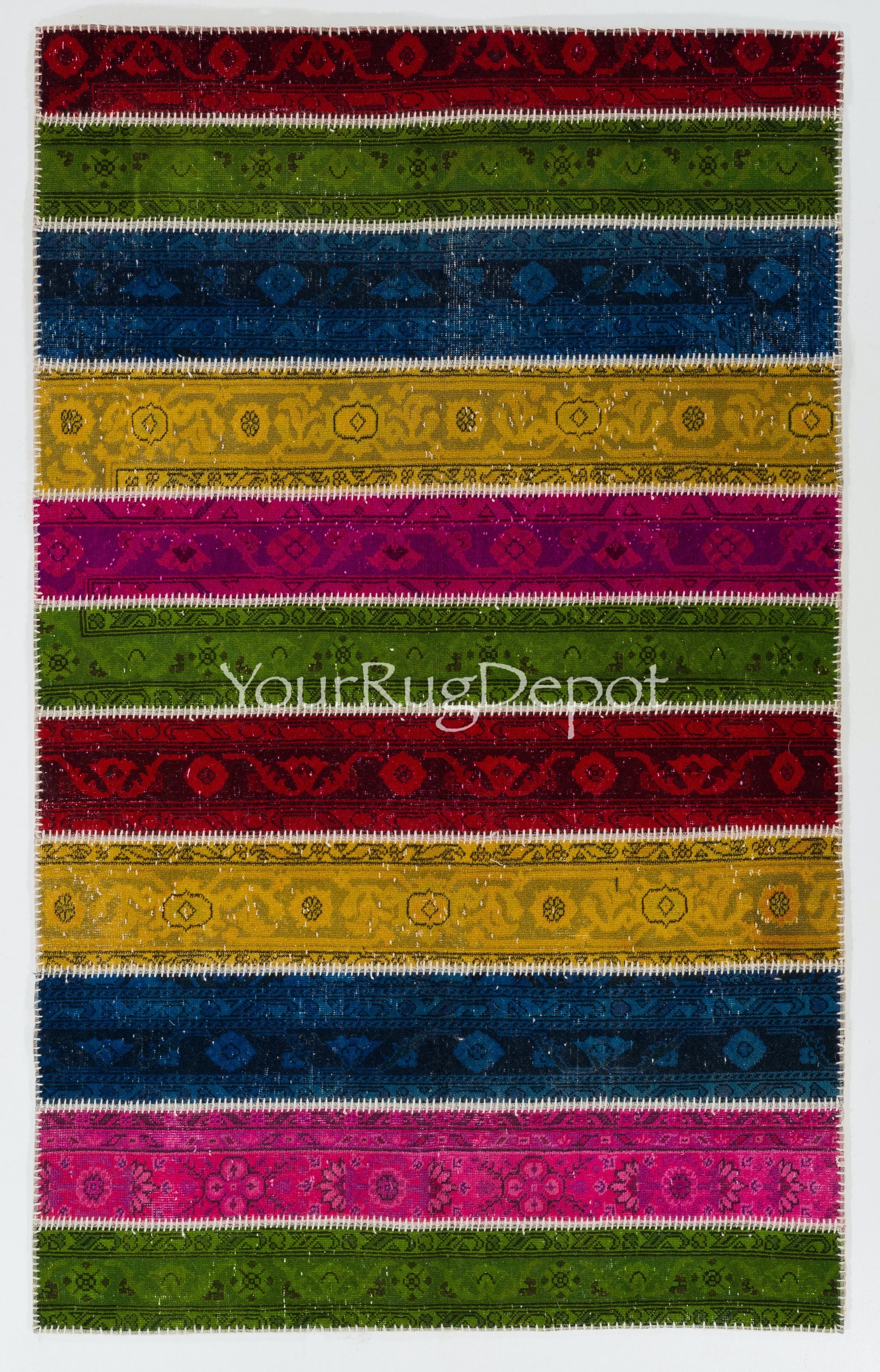 Bright and Vibrant Modern Turkish Handmade Patchwork Rug. Luxurious Elegant Fashionable Area Rug. Floor Carpet for Living Room. BD827 Etsy Canada