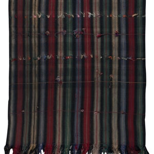 5.6x6.2 Ft Hand-Woven Striped Kilim. Vintage Flat-Weave Turkish Rug. BTEK0966