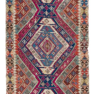 5x13.5 Ft Rare Antique Handmade Anatolian Flat-Weave Kilim Rug, Ca 1875. BA90