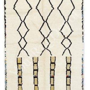 Moroccan Berber Rug, 100% Wool, Beni Ourain Tulu Carpet. Custom Options Available. BKTD22