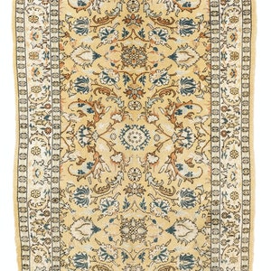 Tappeto turco Oushak vintage annodato a mano, unico nel suo genere, 5x8,7 piedi. NA351