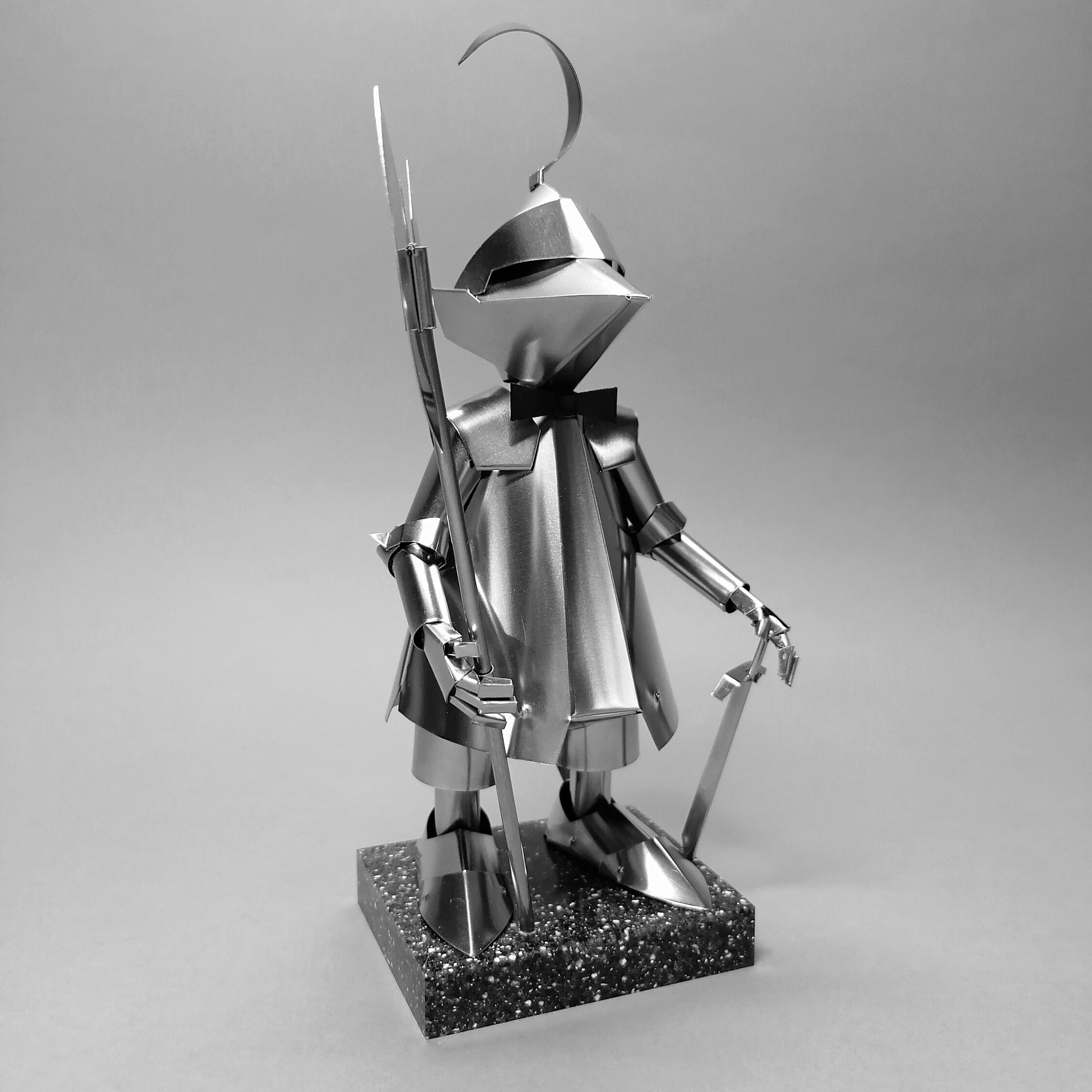 Metal Figurine in Armor,sculpture Decor, Stainless Steel Knight on