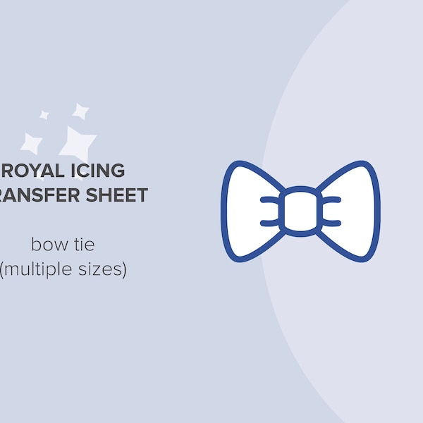 Bow Tie Royal Icing Transfer Sheets • INSTANT DOWNLOAD