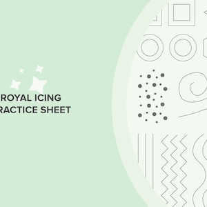 Royal Icing Beginner Piping Guide Practice Sheet • INSTANT DOWNLOAD