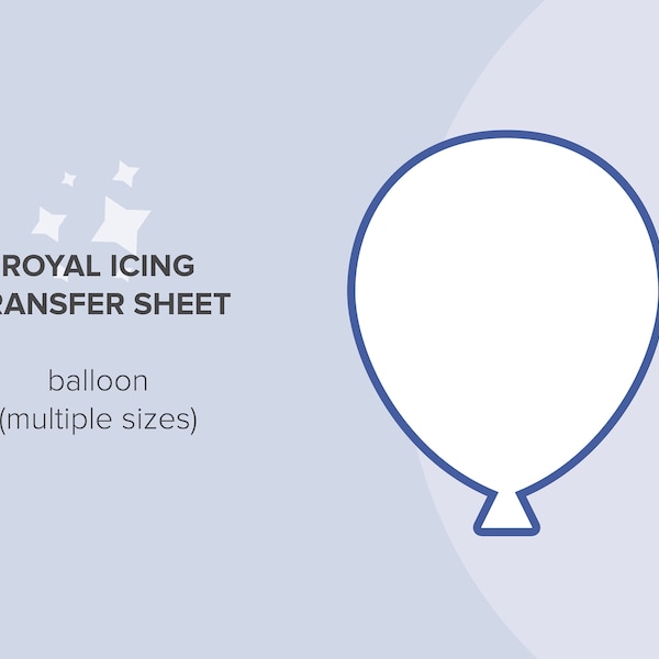 Balloon Royal Icing Abziehbilder • SOFORTIGER DOWNLOAD