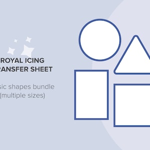 Basic Shapes Royal Icing Transfer Sheets • INSTANT DOWNLOAD