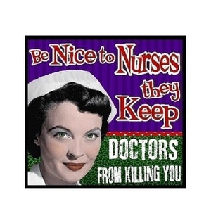 Funny Nurse Gift | Keep Doctors From Killing You | Retro Magnet