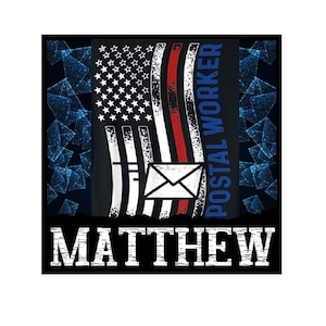 Personalized Postal Worker Gift Office Magnet With Name