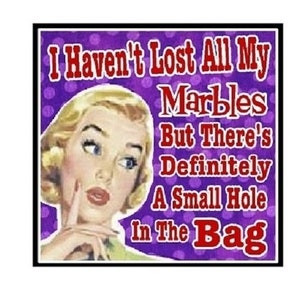 Funny Office Gifts | Retro Magnet | Lost Marbles | Coworker | Mom | Friend