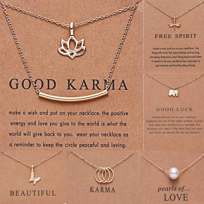 Charm Necklace With a Message Meaningful Gift for Her - Etsy