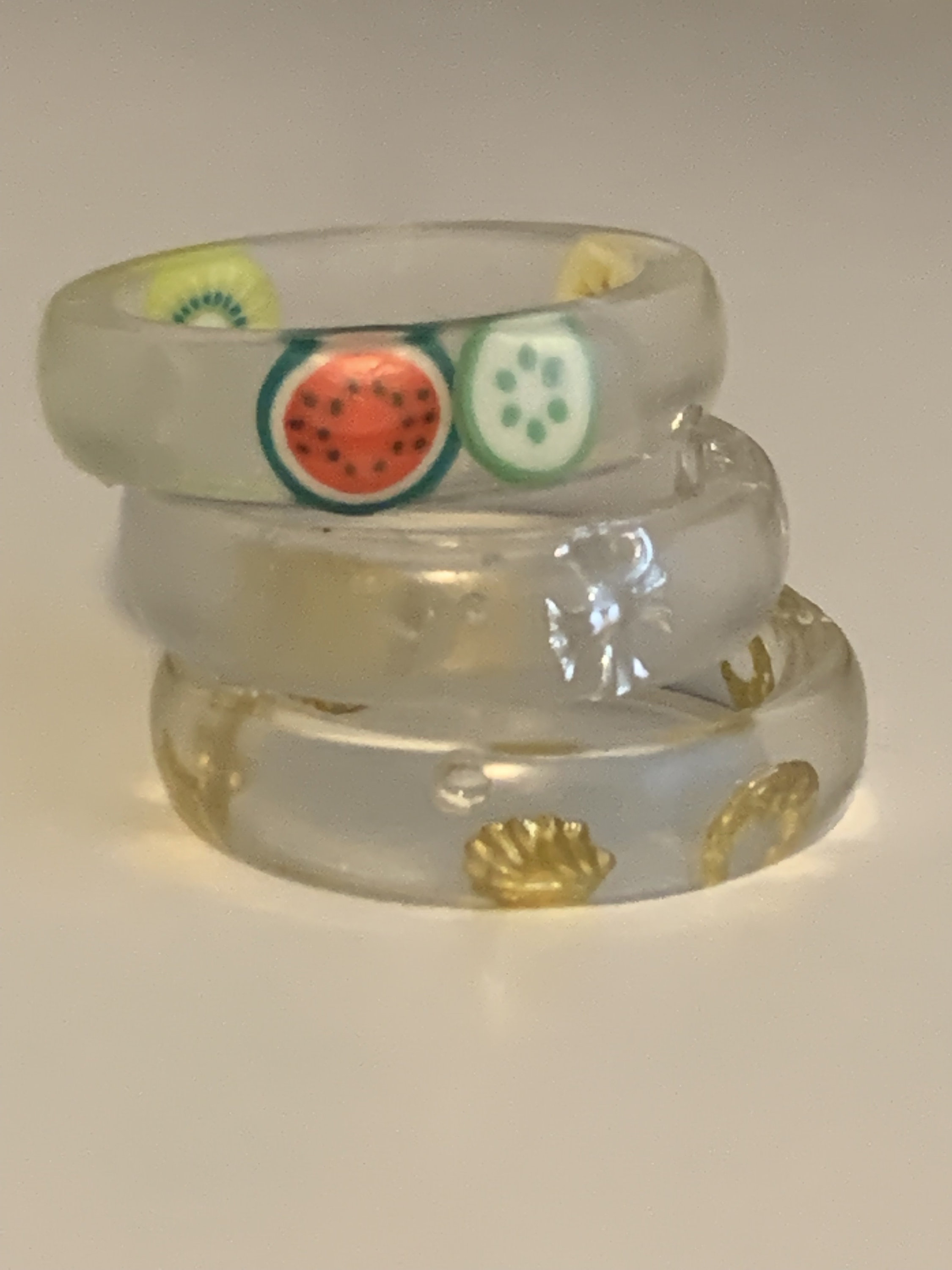 Fruit Resin Ring Etsy
