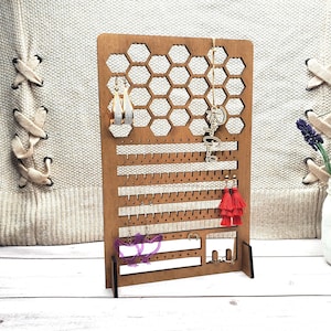 Earring Holder | Jewelry Organizer | Jewelry Holder | Earring Display | Jewelry Display | Honeycomb Bee