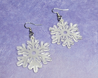 Snowflake Earrings | Snow Earrings | Hypoallergenic Earrings | Christmas Earrings | Drop Earrings