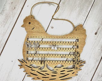 Chicken Earring Holder Display