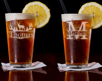 Custom Engraved Glass | Laser Engraved Glass | Customized Pint Glass | Personalized Drinking Glass