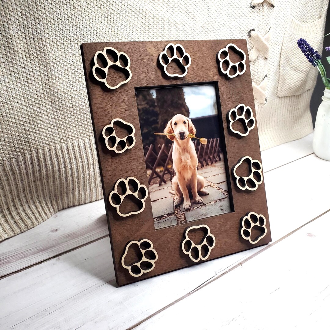 3D Dog Paw Print Picture Frame - Etsy
