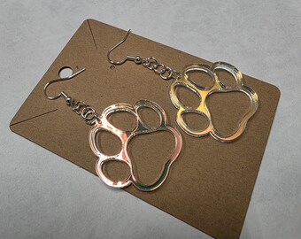 Dog Paw Print Earrings | Dangle Earrings | Hypoallergenic