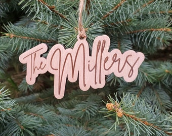 Last Name Ornament | Christmas Ornament | Family Christmas Ornament