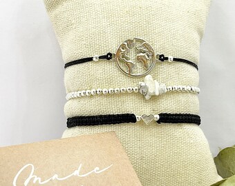 Armbänder Set Travel – Travel Bracelet Set Handmade – World Map Charm Bracelet Set – Reise Armbandset – Boho Wanderlust Jewelry Gift