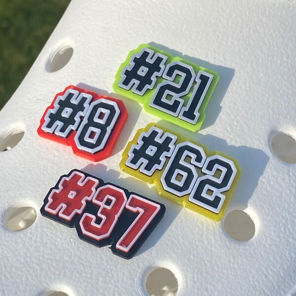 Jibbitz Player Number Etsy