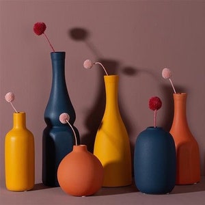 Colorful Ceramic Vases - Tall Collection