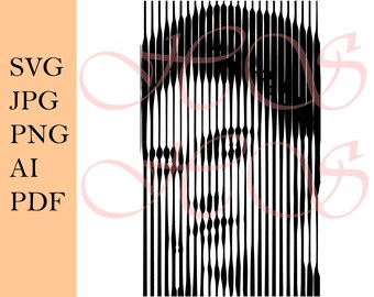 SVG file Frida Kahlo, Frida Kahlo Portrait SVG, Black White Frida Khalo, Tshirt, Illustration, Jpg, Png, Pdf, Ai, Svg, Digital Download